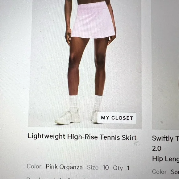 Lululemon Light Pink Tennis Skirt - Picture 5 of 6
